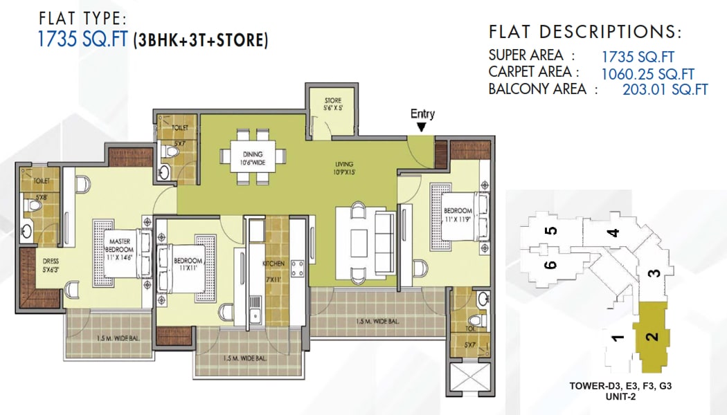 3 BHK Plan